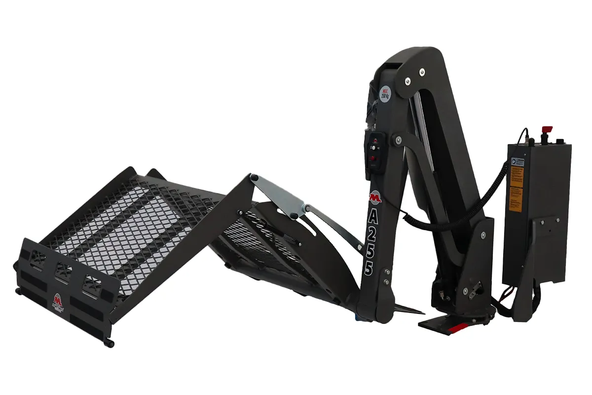 Single arm wheelchair lift A255 semi-open